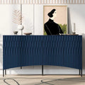 Arched Groove Design Wood Sideboard with Doors and Legs