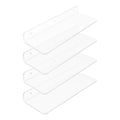 Acrylic Floating Shelves for Wall, Clear Acrylic Shelves for Bathroom, Living Room, Bedroom, Kitchen Wall Display Shelf Clear