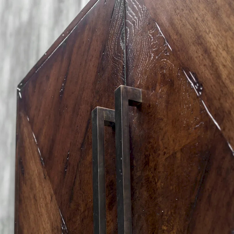 Deep Mahogany Accent Cabinet