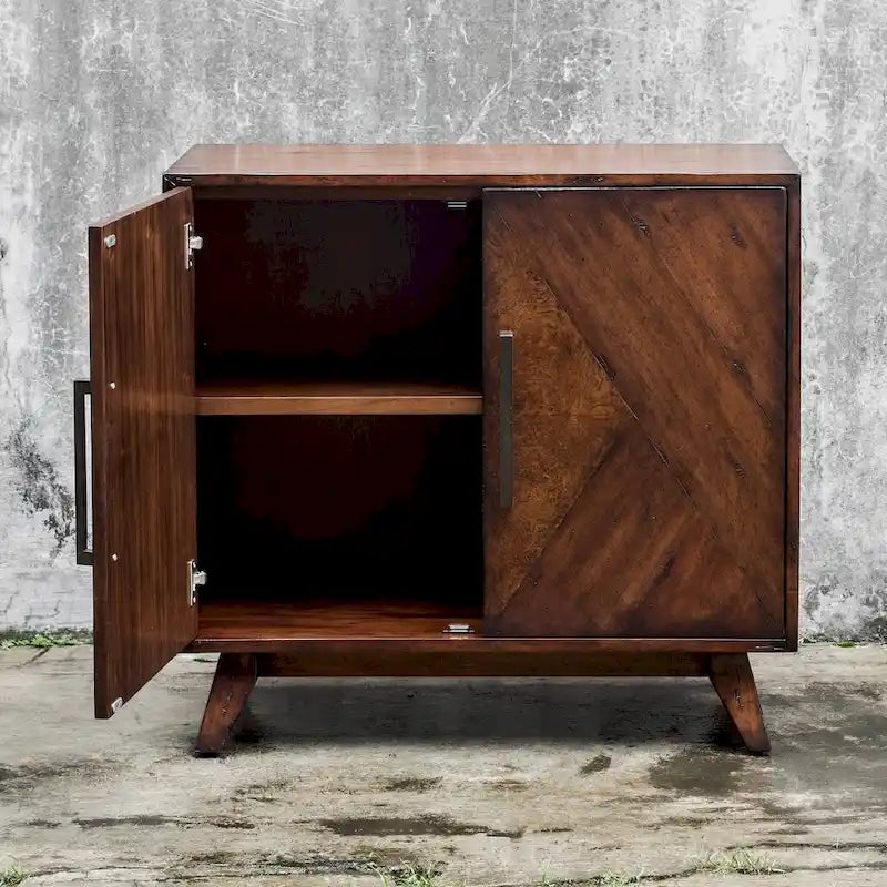 Deep Mahogany Accent Cabinet
