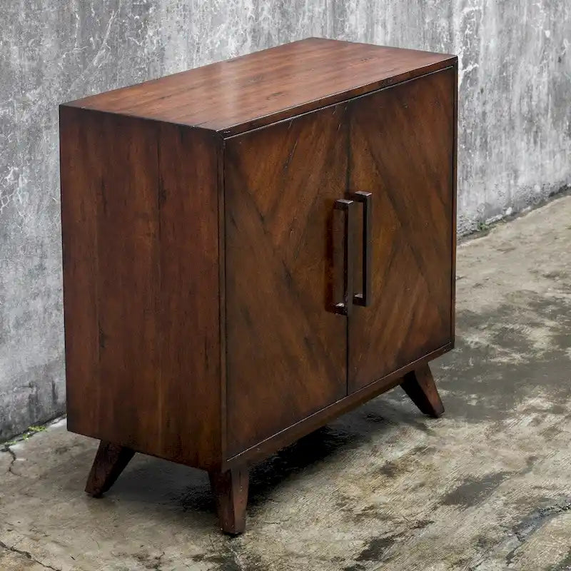 Deep Mahogany Accent Cabinet