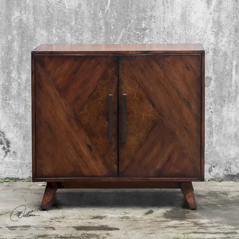 Deep Mahogany Accent Cabinet