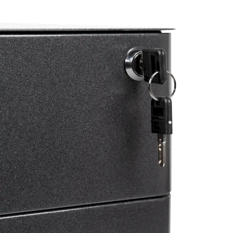 Modern 3-Drawer Mobile Locking Filing Cabinet Storage Organizer