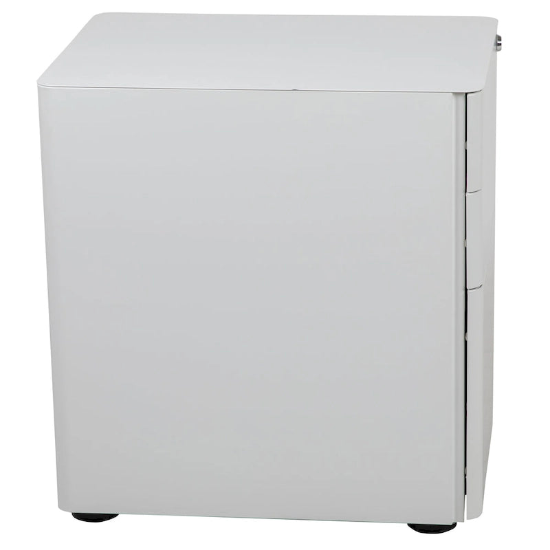 Modern 3-Drawer Mobile Locking Filing Cabinet Storage Organizer