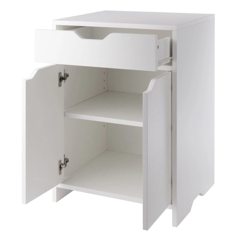 1-Drawer Storage Cabinet, White
