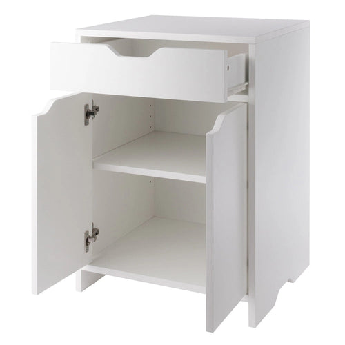 1-Drawer Storage Cabinet, White