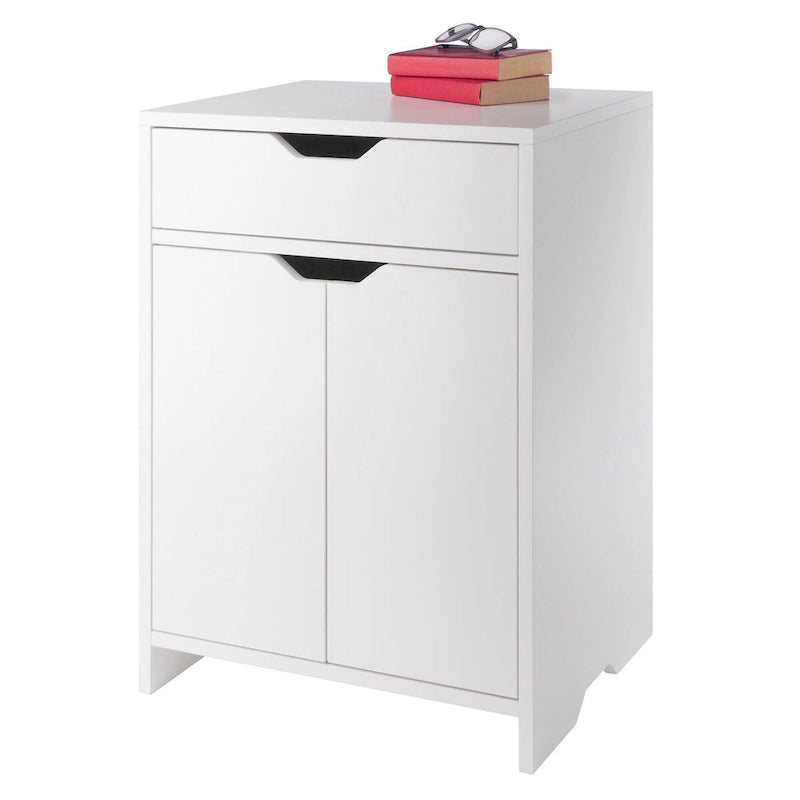 1-Drawer Storage Cabinet, White