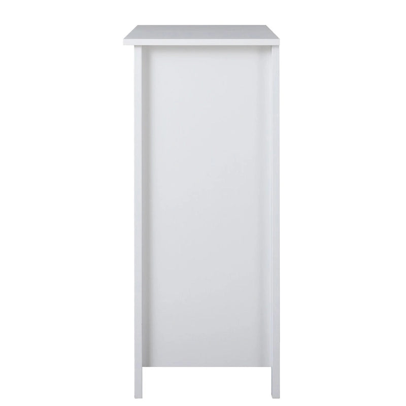 Modern 43-in Storage Solid Wood Retro Round Handle Side Cabinet with 6-Drawer