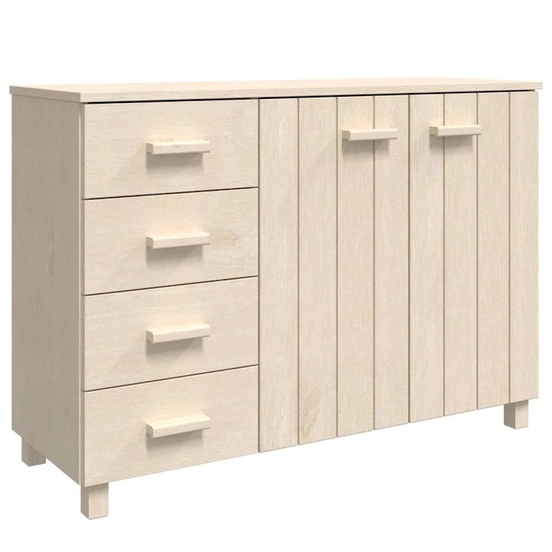 Solid Wood Pine Sideboard Buffet Console Cabinet for Kitchen - 44.5 x 15.7 x 31.5