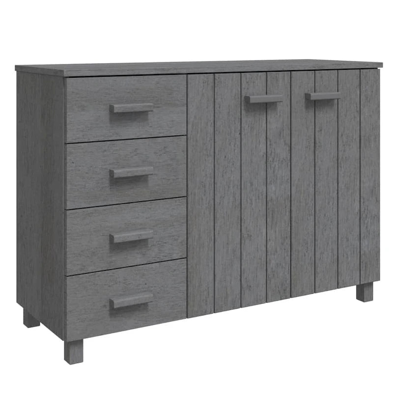 Solid Wood Pine Sideboard Buffet Console Cabinet for Kitchen - 44.5 x 15.7 x 31.5