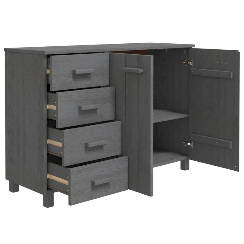 Solid Wood Pine Sideboard Buffet Console Cabinet for Kitchen - 44.5 x 15.7 x 31.5