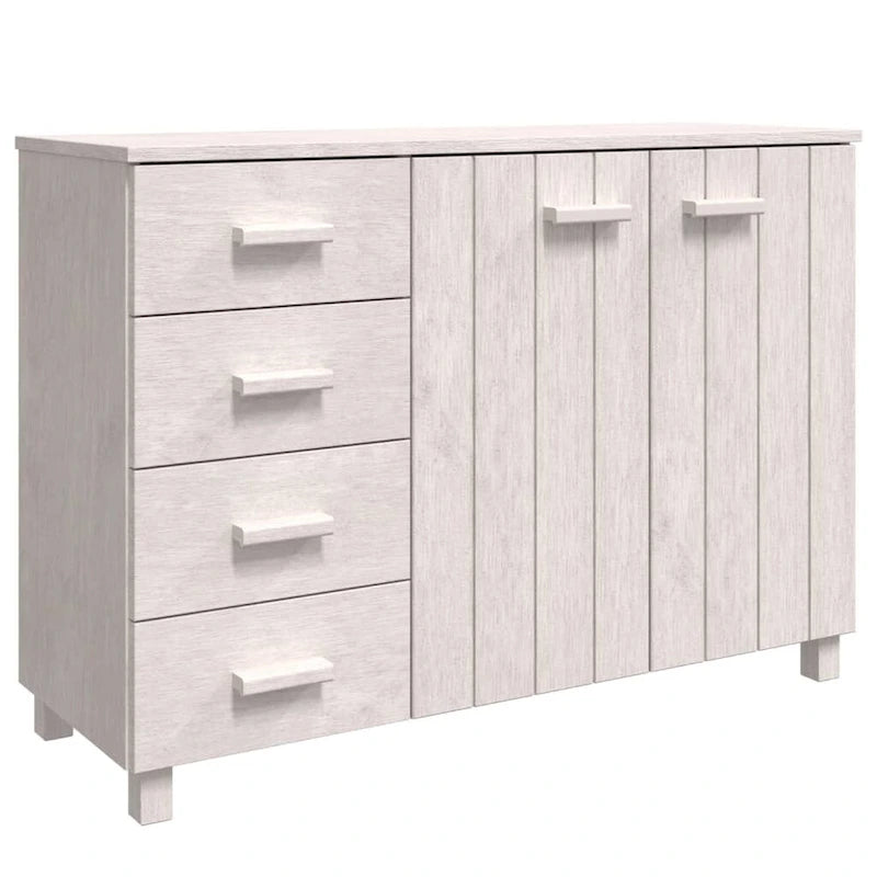 Solid Wood Pine Sideboard Buffet Console Cabinet for Kitchen - 44.5 x 15.7 x 31.5