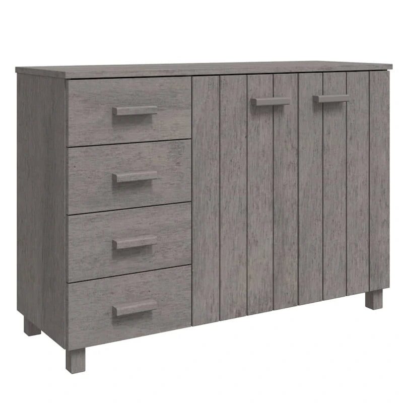Solid Wood Pine Sideboard Buffet Console Cabinet for Kitchen - 44.5 x 15.7 x 31.5