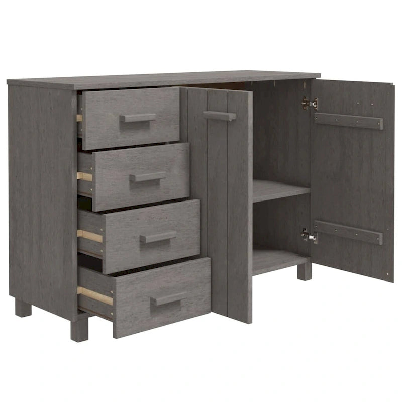 Solid Wood Pine Sideboard Buffet Console Cabinet for Kitchen - 44.5 x 15.7 x 31.5