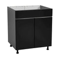 33 Sink Base Cabinets-High Double Door-Grey - 33 x 34 1/2 x 23 3/8
