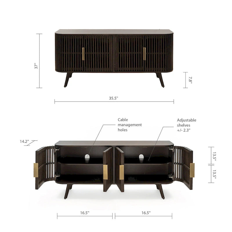 Mid Century Sideboard Buffet, FSC Certified