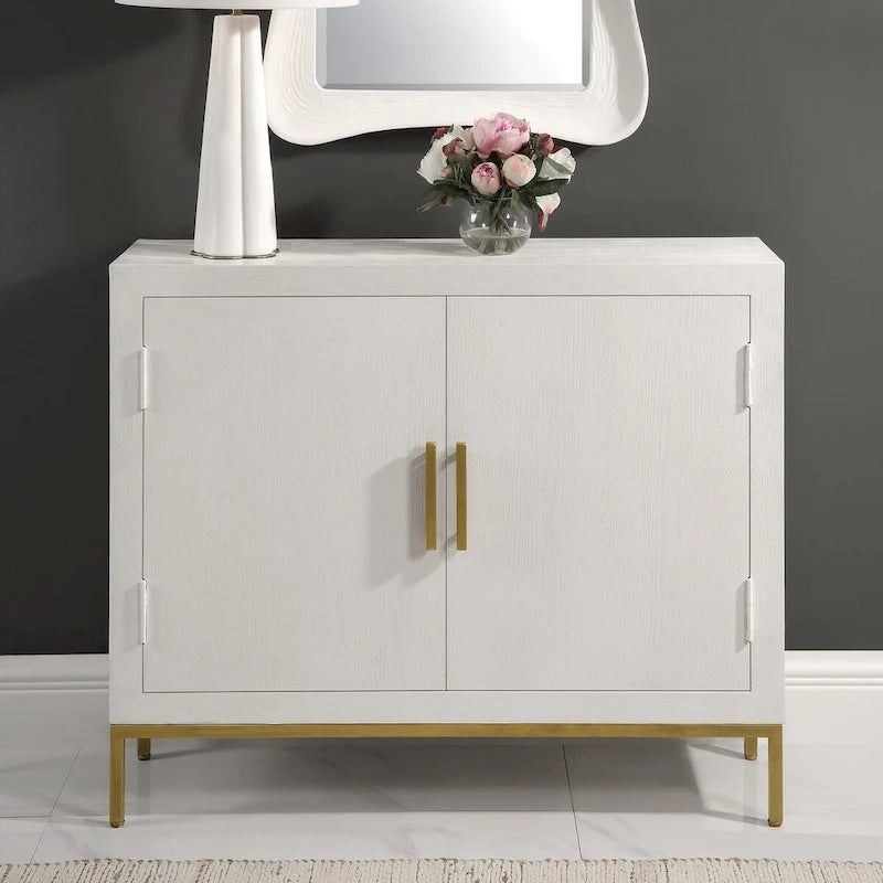White 2-Door Cabinet - 40.25W x 34H x 13D