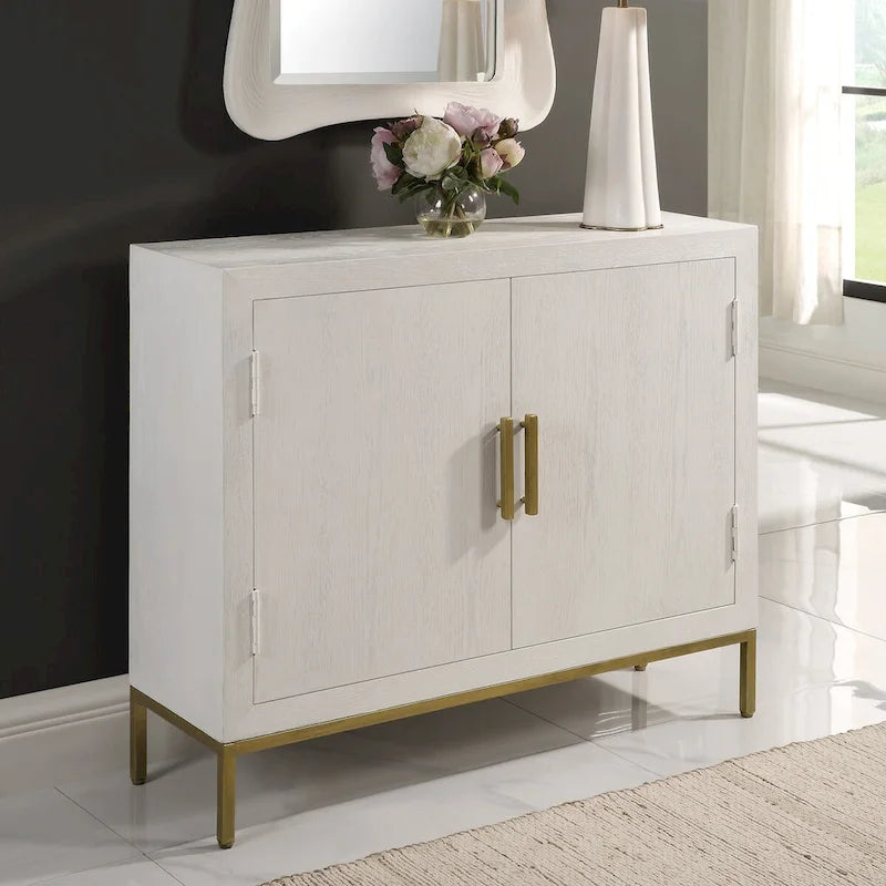 White 2-Door Cabinet - 40.25W x 34H x 13D