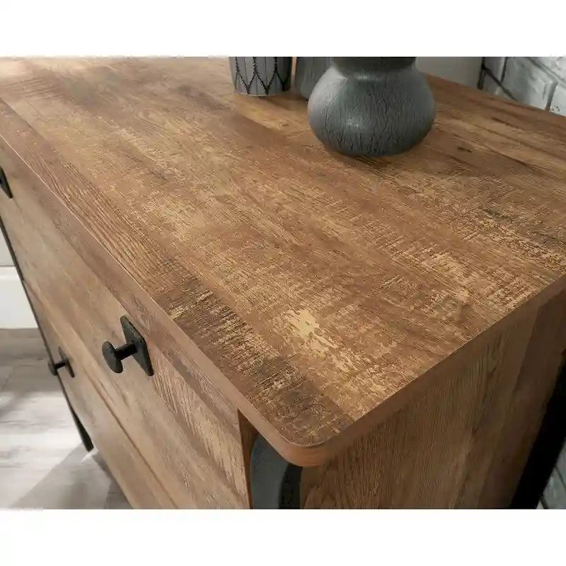 2-Drawer Lateral File Cabinet - Etched Oak