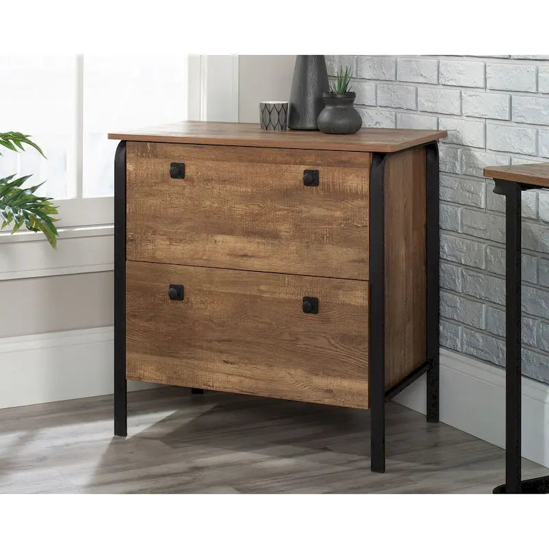 2-Drawer Lateral File Cabinet - Etched Oak