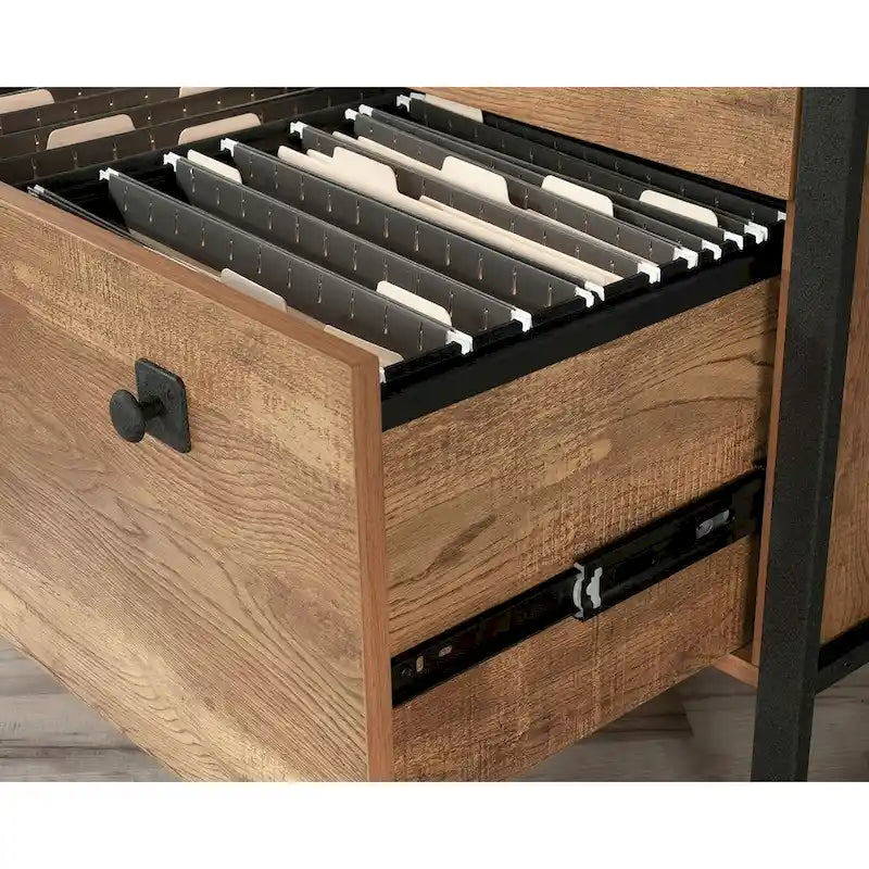 2-Drawer Lateral File Cabinet - Etched Oak