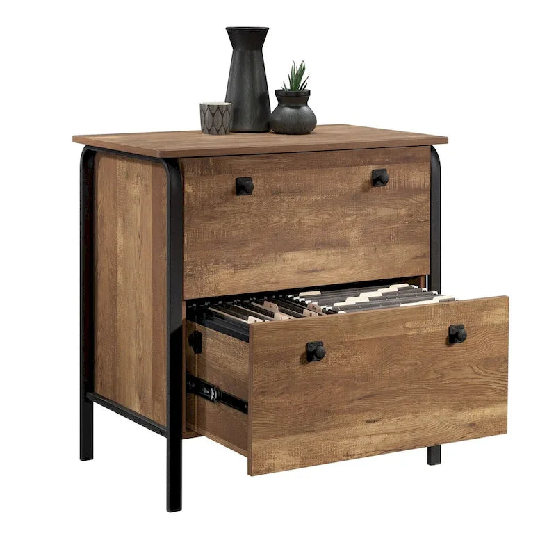 2-Drawer Lateral File Cabinet - Etched Oak