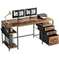 Desks with Drawers and Shelves - 21.65D x 59.06W x 29.13H