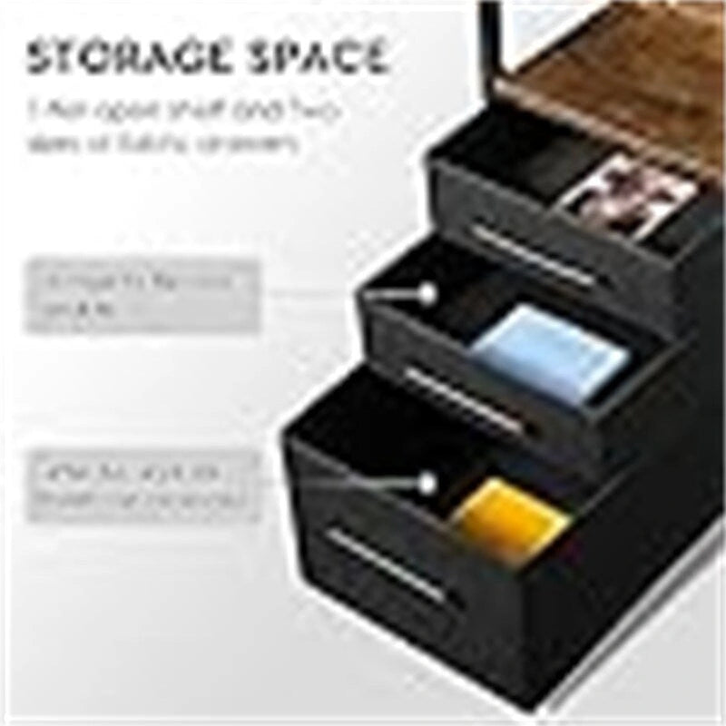 Desks with Drawers and Shelves - 21.65D x 59.06W x 29.13H