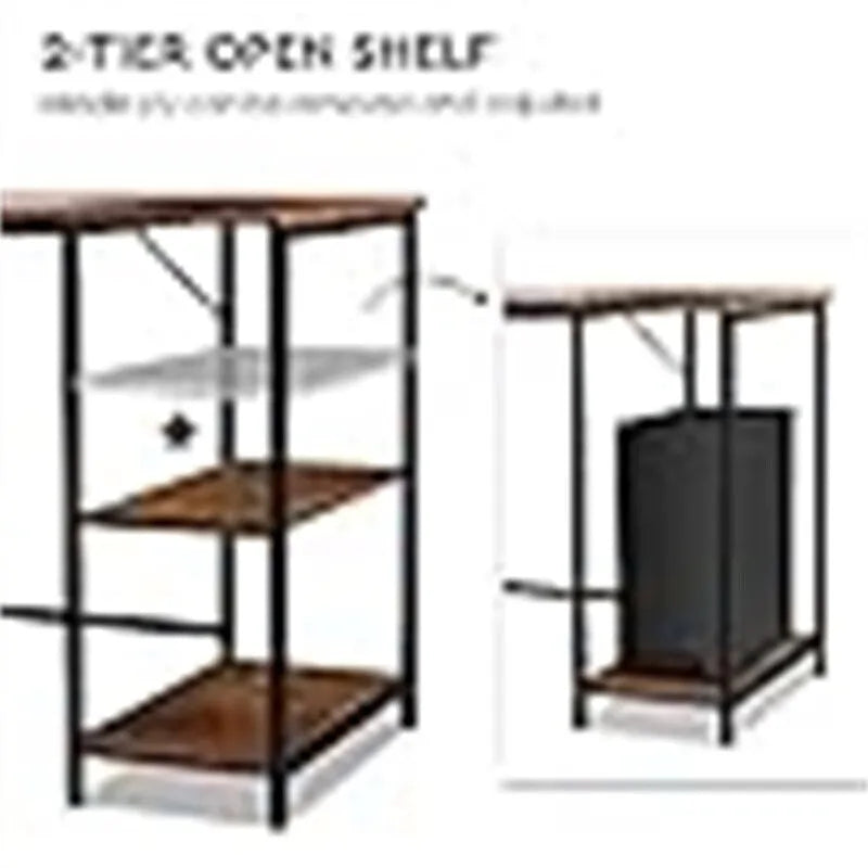 Desks with Drawers and Shelves - 21.65D x 59.06W x 29.13H