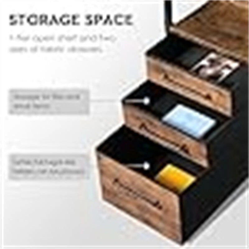 Desks with Drawers and Shelves - 21.65D x 59.06W x 29.13H