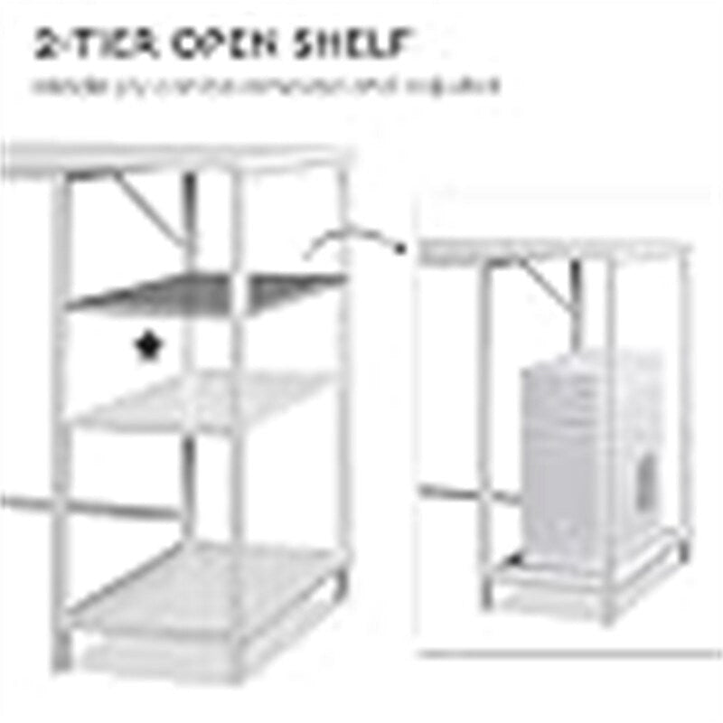 Desks with Drawers and Shelves - 21.65D x 59.06W x 29.13H