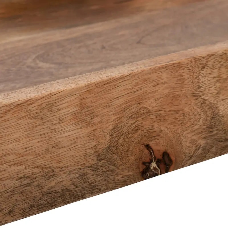 Wooden Butler Tray with Stand 30 x 32 Brown TV Tray Contemporary Rustic Decorative Stand or Storage Display - 30 x 15 x 32