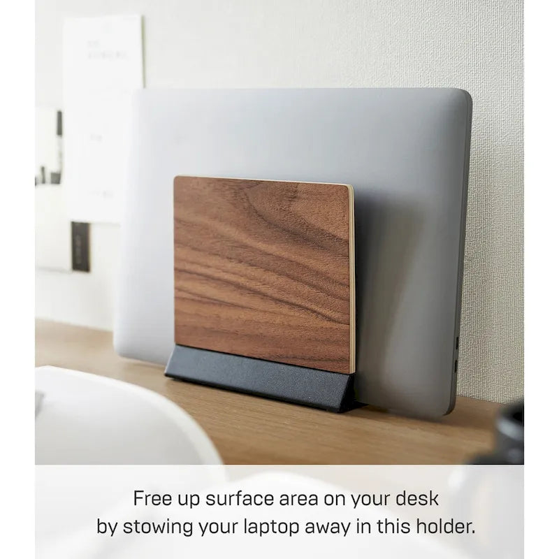 Slim Laptop Stand, Steel and Wood - L 2.44 x W 6.3 x H 5.91 inches