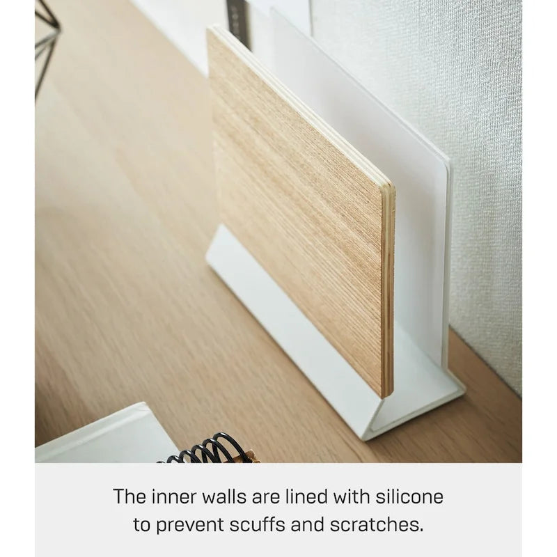 Slim Laptop Stand, Steel and Wood - L 2.44 x W 6.3 x H 5.91 inches