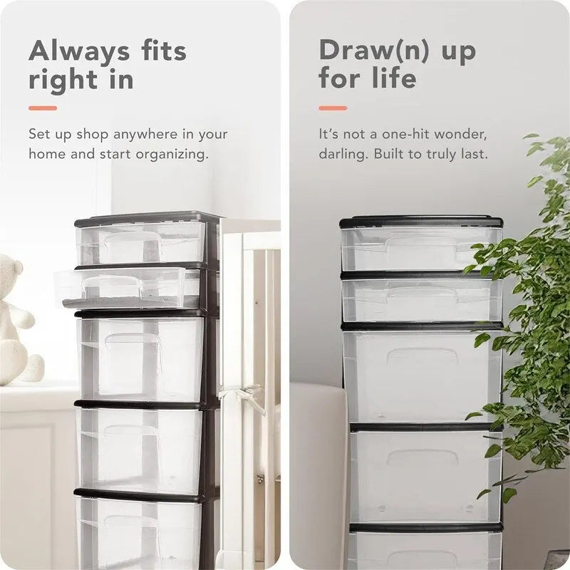 6-Drawer Plastic Home Office Bedroom