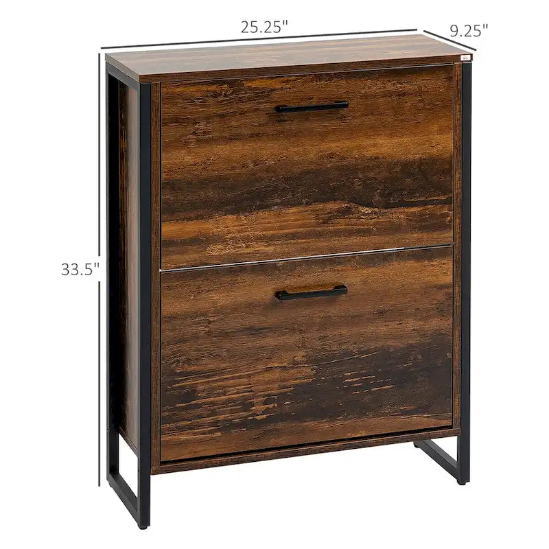 Shoe Cabinet with 2 Flip Drawers