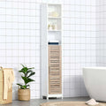 Stockholm Tall Bathroom Storage Cabinet Slim Linen Tower - 13 7/8L x 10.4W x 68H