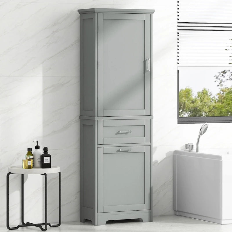 Storage Cabinet with Drawers and Adjustable Shelf