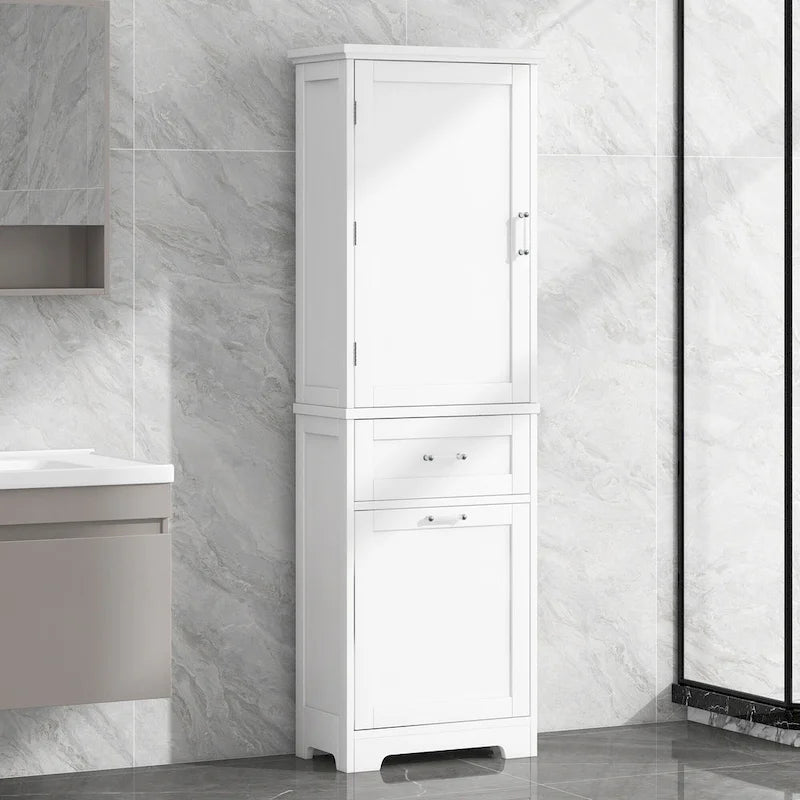 Storage Cabinet with Drawers and Adjustable Shelf