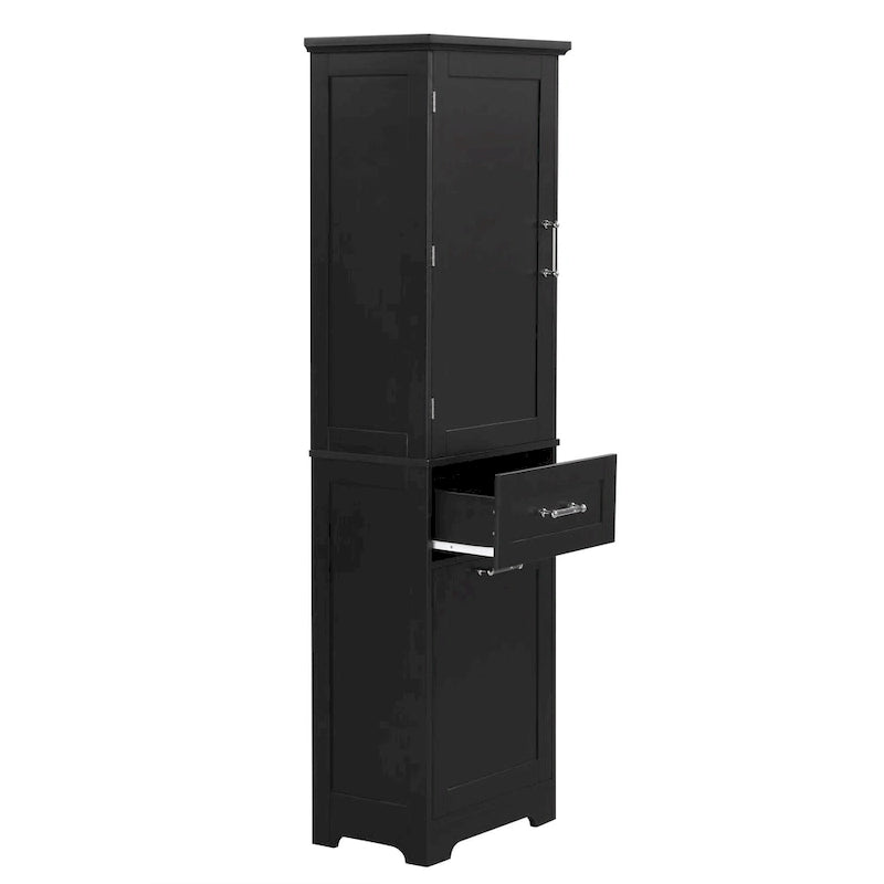 Storage Cabinet with Drawers and Adjustable Shelf