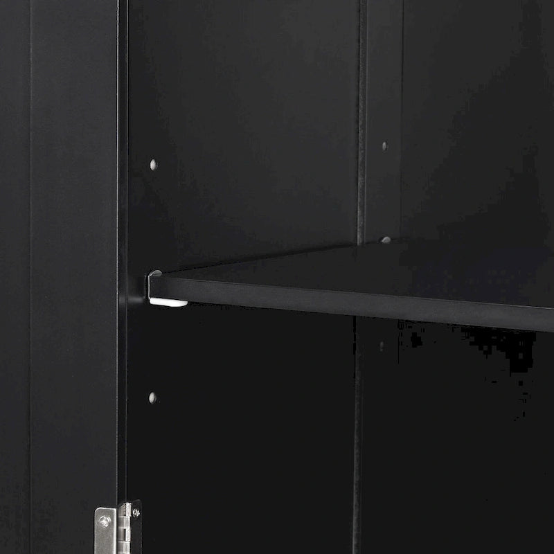 Storage Cabinet with Drawers and Adjustable Shelf