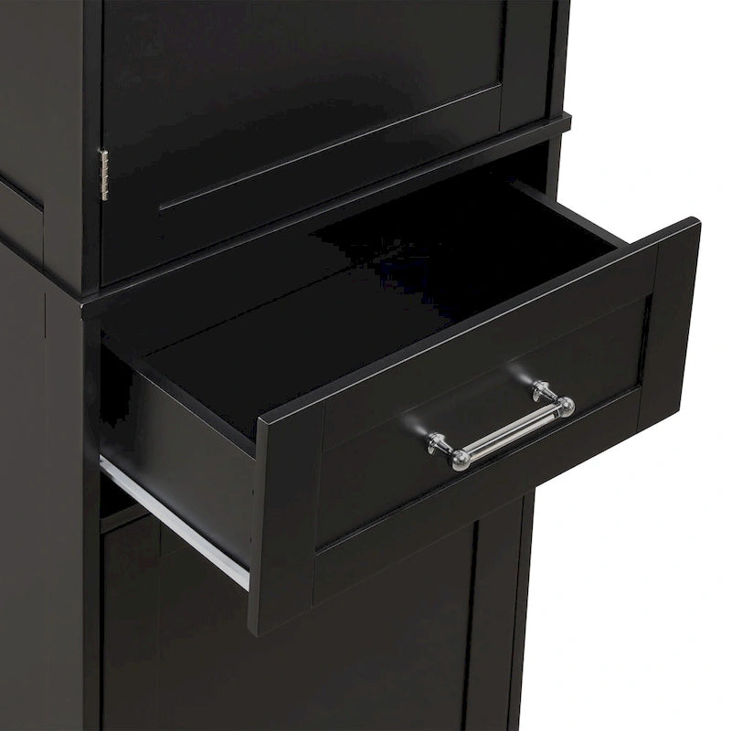 Storage Cabinet with Drawers and Adjustable Shelf