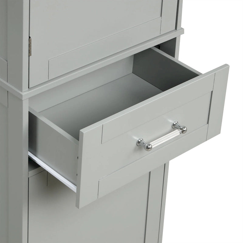 Storage Cabinet with Drawers and Adjustable Shelf