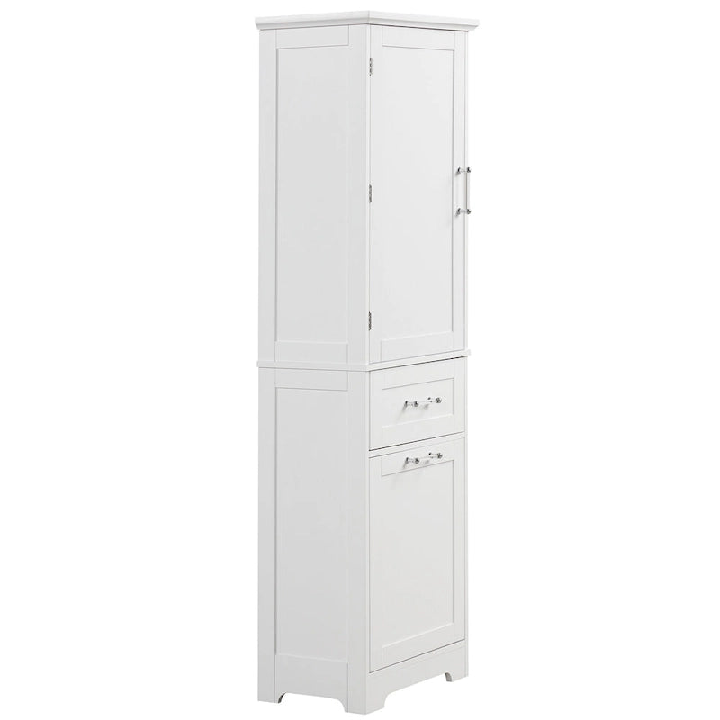 Storage Cabinet with Drawers and Adjustable Shelf