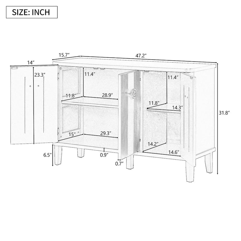 Simple and Atmospheric Solid Wood Veneer Fraxinus Mandschuric Cabinet