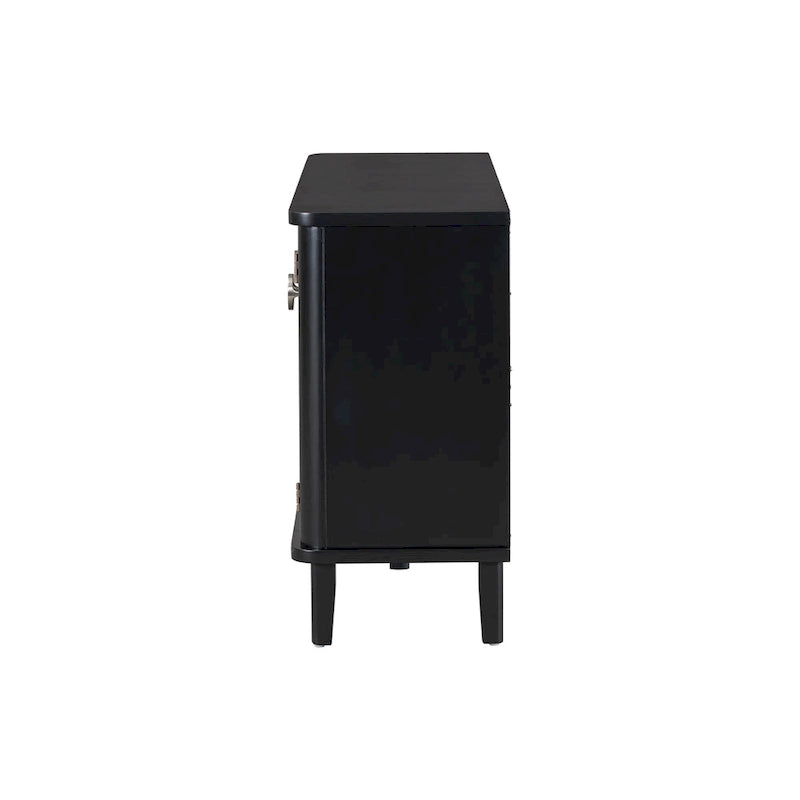 Simple and Atmospheric Solid Wood Veneer Fraxinus Mandschuric Cabinet
